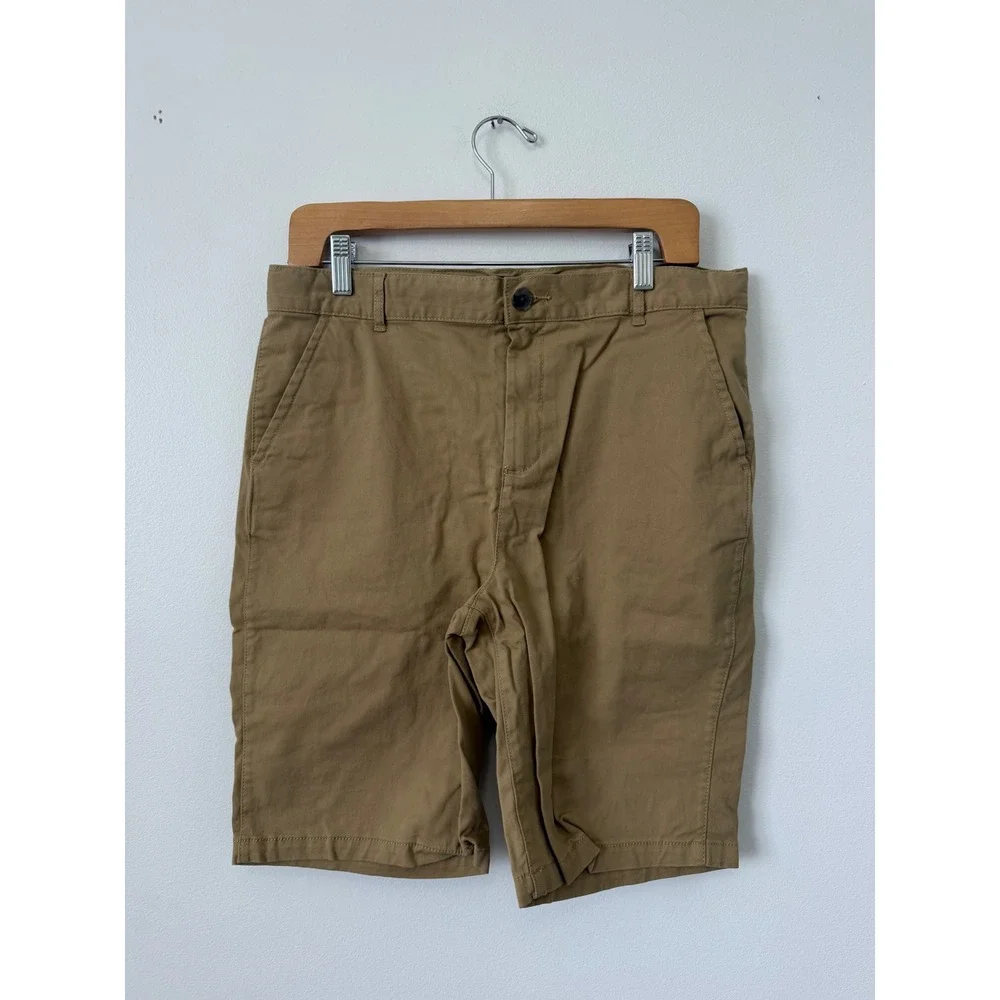 The Children's Place Boys Uniform Stretch Chino Shorts Husky Tan Size 16 Husky